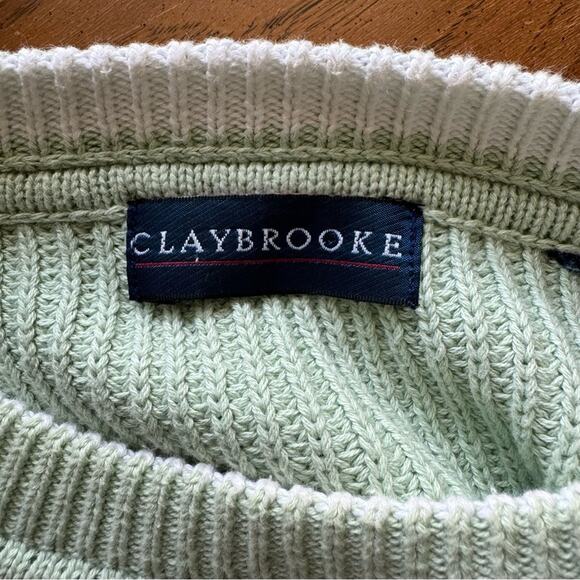 Vintage Claybrooke Pastel Stripe Grandpa Sweater Size Large - Picture 4 of 4
